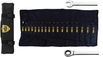 Ratelsleutel Set 18 Delig Universeel Metrische Sleutels Met Flexibele Kop en Opbergtas