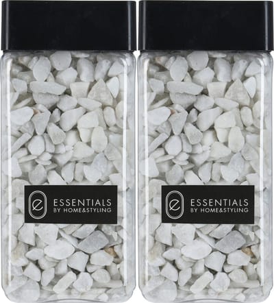 Decoratie steentjes/hobby steentjes - Wit - 1100 ml - 9/13 mm