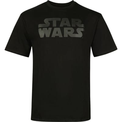 Star Wars - Disney T-shirt - Logo - S tot M - voor Mannen - zwart