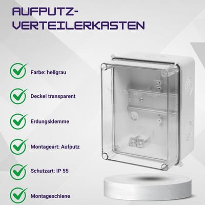 Opbouwschakelaar IP55 Verdeelkast met Transparante Behuizing 158 x 118 x 97 cm