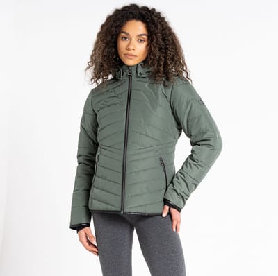 Dare B, Striking Everyday Waterdicht Dames Skijack, Duck Green, Maat 34