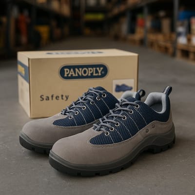 Panoply veiligheidsschoenen Rimini 2 S1P – Maat 46 – Blauw/Grijs – S1P normering – Antistatisch – Ademend – ESD-gecertificeerd