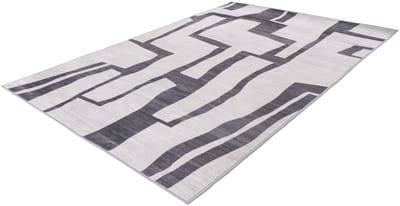Lalee Vloerkleed - Wasbaar Tapijt - Modern Design - Zilver - Antislip Onderzijde - Budgetvriendelijk en Onderhoudsvriendelijk