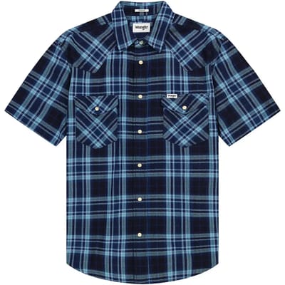 Wrangler Western Overhemd Met Korte Mouwen Blauw S Man