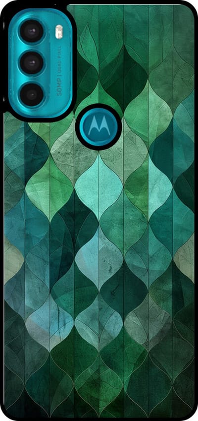 Smartphonica Telefoonhoesje Geschikt voor Motorola Moto G71 5G met groene bladeren opdruk - TPU backcover case green leaf design - Groen geschikt voor Motorola Moto G71 5G
