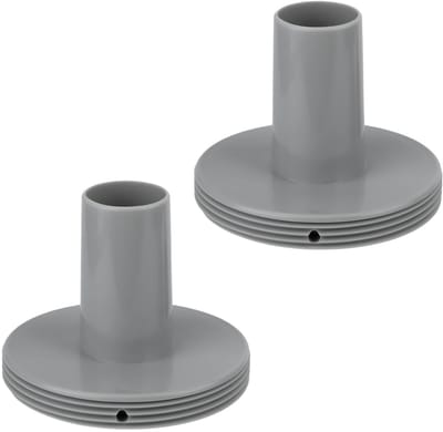 Dailygoods- Zeefconnector 2 Stuks - Vervanging voor Intex Zwembaduitlaatpoorten - PVC - 1-1/4" Fittingen - Grijs - Geschikt voor 26183MW/26165EH/26167E/26175EH/26191EH - Filterconnector