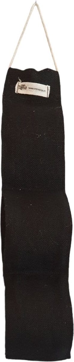 Van René Toiletrolhanger Zwart voor 3 rollen/Toiletrolhouder/Jute