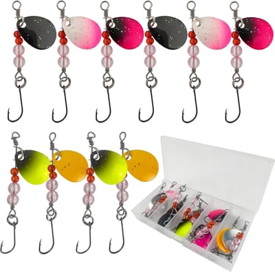 Forel Kunstaas Set - Spinner Vissen Lokkers - Snoek Baars Vangen - Veelkleurig Ontwerp - 65 cm Lengte