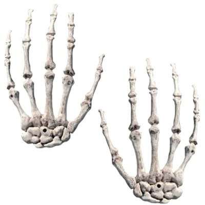 Dailygoods- Skelet Handen Realistisch - Halloween Versiering - Cosplay Accessoires - Decoratie Buiten - 1 Paar - Levensgroot formaat