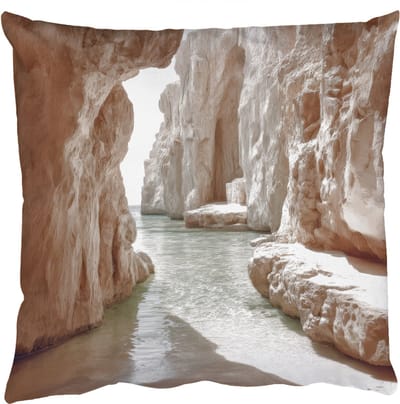 Sierkussens - Kussentjes Woonkamer - 50x50 cm - Rotsen - Zee - Zand - Kloof