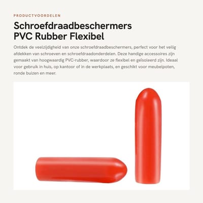 Dailygoods- Draadbeschermers Rood - PVC-Rubber - 15x3mm - 100 Stuks - Flexibel - Schokbestendig - Schroefkap