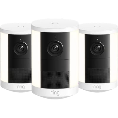 Ring Spotlight Camera 2e Generatie Stekker Wit 3-Pack
