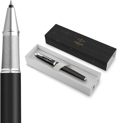 Parker IM Premium Rollerball Pen | Legacy of Flight Collectie | Chroomafwerking | Fijne Punt met Zwarte Inktvulling | Geschenkdoos