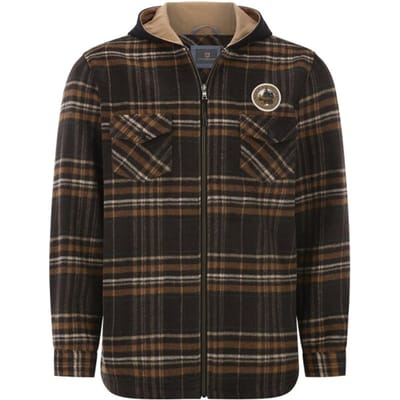 Jan Vanderstorm herren Outdoorshirt - 41/42 - bruin - Plus Size
