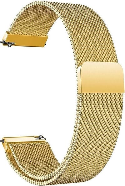 Milanees Bandje - Goud - Geschikt voor Garmin Vivoactive 4 - Legacy Hero/Saga - Bandbreedte 22mm