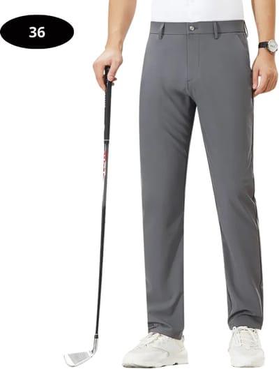 Bovista Golfbroek Heren - Golfkleding - Golfen - Golf Accessoires - Nette Pantalon - Donkergrijs XL - Maat 52