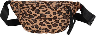 Stijlvolle Heuptas voor Reizen met Verstelbare Band - Leopardprint Bumbag voor Wandelen, Fietsen en Joggen, Unisex, Khaki, Modern
