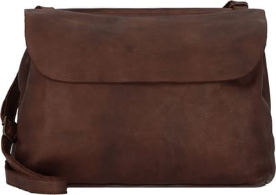 HAROLD'S Leren Schoudertas Submarine Shoulderbag Flap Brown Donkerbruin
