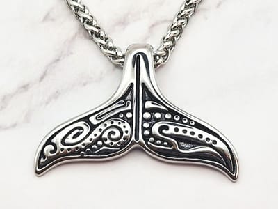 Mei's - Viking Tail of Sea - ketting heren - RVS zilver - 60 cm