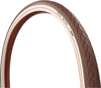 Dresco Buitenband Metro Elite - Bandenmaat 28x1.75 – ETRTO maat 47-622 – Anti-lek band met Anti Puncture System (APS) – Met 3mm brekerlaag - Veilige reflectie - Lage rolweerstand – Zeer hoge lekbestendigheid - Optimale grip – Bruin/Crème
