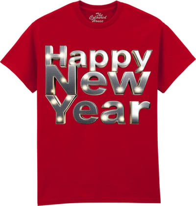 Happy New Year - Silver The Coloured House T-shirt XXL