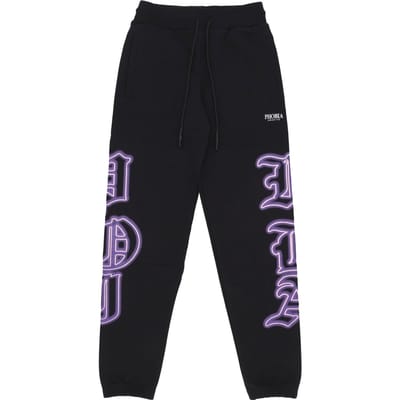 Lichtgewicht trainingsbroek heren gothic sk print broek zwart