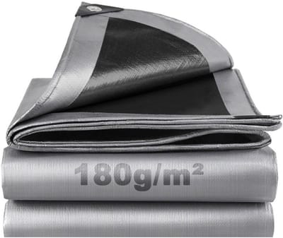 Dailygoods- Beschermzeil Waterdicht 3 x 6 m - Afdekzeil PE 180 g/m² - UV-bestendig - Scheurvast - Metalen ogen - Universeel gebruik