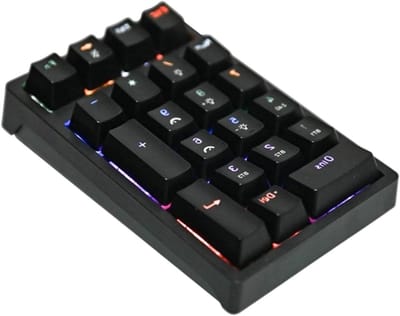 Nummertoetsenbord Compact - Numeriek Toetsenblok - Efficiënte Data Invoer - Draadloos en Bedraad - 21 Toetsen - Zwart