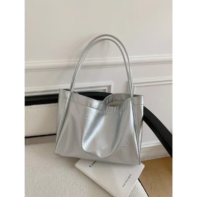 Retro Tas met Grote Capaciteit voor Dames Nieuwe Koreaanse Stijl Trendy Veelzijdige Draagtas Modieuze Luie Stijl Schoudertas voor Onderweg gray