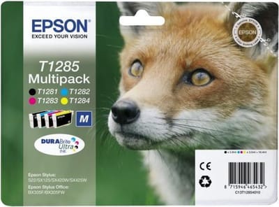 Epson T1285 multipack zwart en kleur
