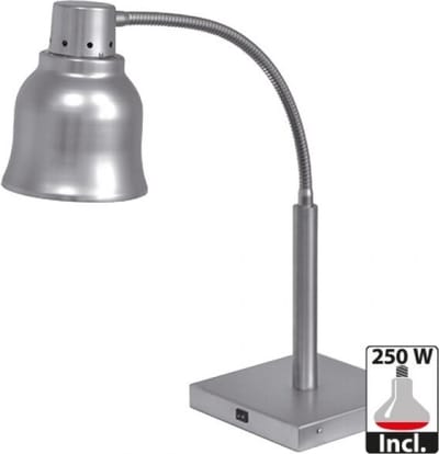 Warmhoudlamp, Enkel, Zilver, Horeca en Professioneel | CaterChef | 508015