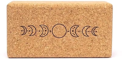 Yoga prop steunblok kurk Maanfasen – 23 cm x 12 cm x 7.5 cm