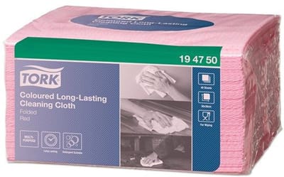 Tork Premium Spec. Poetsdoek 1-lgs rood 38x30 cm doos à 8 pak/40 doek (194750)