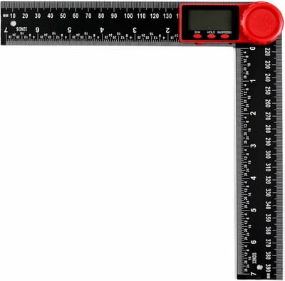 Benson Instelbare digitale winkelhaak - 200 mm - 0°-360° meetbereik - inclusief batterij