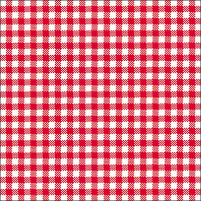 Ambiente Servetten - ruitjes rood/wit - 20x st - 33 x 33 cm - 3-laags - party bbq servetten