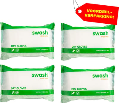 4x Swash Droge Washandjes - 50 stuks - Voordeelverpakking!