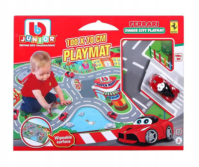 Bburago Ferrari Racebaan Speelmat - 100x70cm, Inclusief Auto