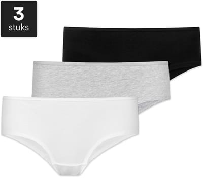 SNOCKS Dames Hipster Slip - 3-Pack Panties van Biokatoen - Comfortabel Ondergoed S-XL