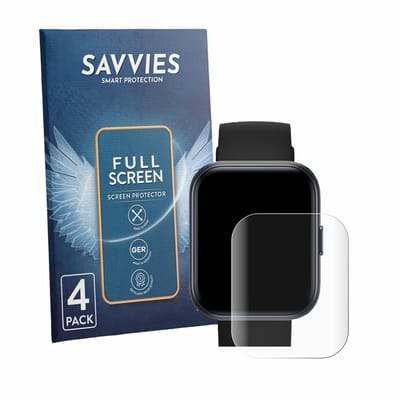 Savvies - Screenprotector voor aeac B0GKFPJJJJ 1.85" - Folie Beschermfolie transparant volledig dekking 4 Stuks