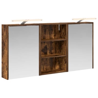 vidaXL - Badkamerkast - set - 3 - st - 126 - x - 16 - x - 62.5 - cm - Bewerkt - hout