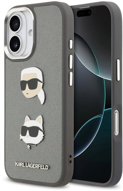 Karl lagerfeld telefoonhoesje voor iPhone 17 - grained - Grey