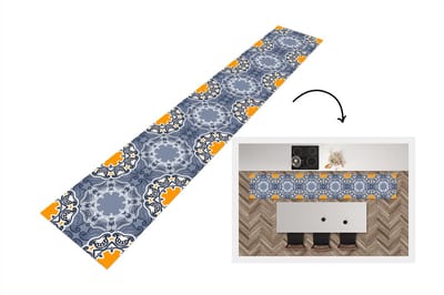 Keukenloper - Loper keuken - Winter - Abstract - Bloemen - Design - 300x50 cm - Keukenloper vinyl