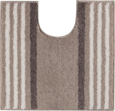 Casilin WC-mat Antislip Lima - 55x60cm - Met Uitsparing - Waterabsorberende Badmat - Wasbaar en Sneldrogend - Acryl - Bruin, Zand