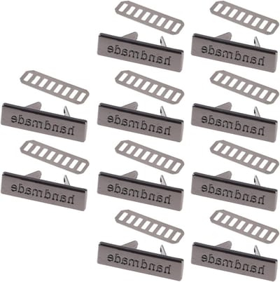 Metalen Handgemaakte Labels - Kleding Tags Naaien - Handwerk Creëren - Legering Duurzaam Materiaal - 3.6 x 1 cm - Brons