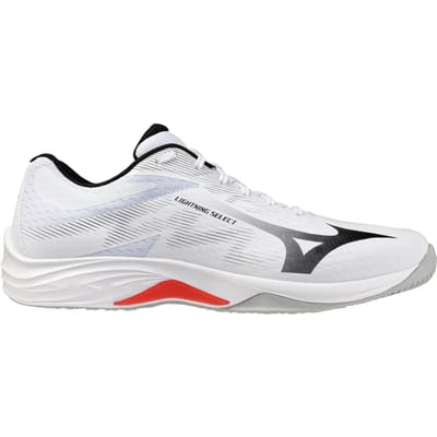 Mizuno Unisex LIGHTNING SELECT Volleybalschoen V1GA267059 White Black Fiery Red