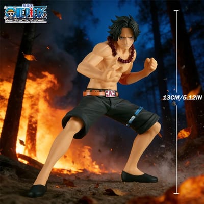 1 stuks Officiële One Piece Portgas D. Ace Figuur | Bureau- en Auto Decoratie Verzamelobject Ornament | Ideaal Hoge Kwaliteit Cadeau voor Verjaardagen en Feestdagen brown