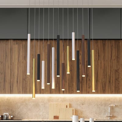Mantra Iluminación Hanglamp Cala, 14-lichts, lang, aluminium, ijzer
