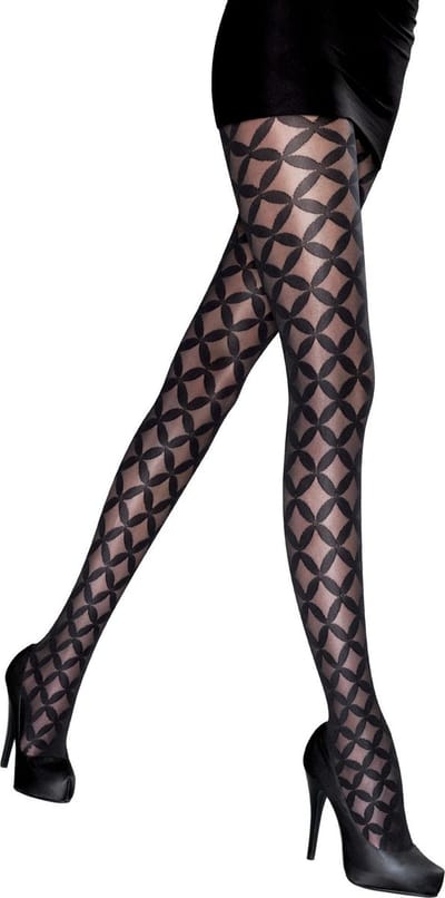 Aristoc Panty - Fashion - Retro Diamond - S/M - 36/42 - Zwart