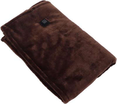 Elektrische Deken - Verwarmde Plaid - Warm Blijven - Automatische Uitschakeling - 100x80cm - Koffie