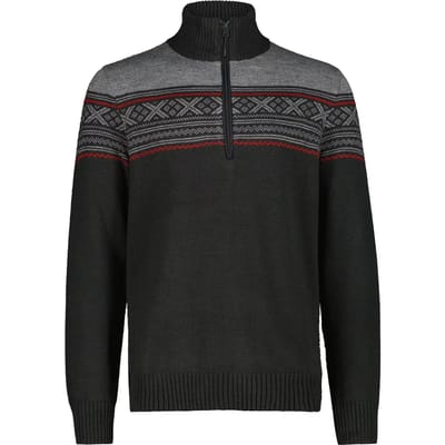 Trui met rits col CMP Wooltech